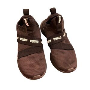 Puma Prowl Slip-On black white Women's sneakers athletic gym Shoes 8.5